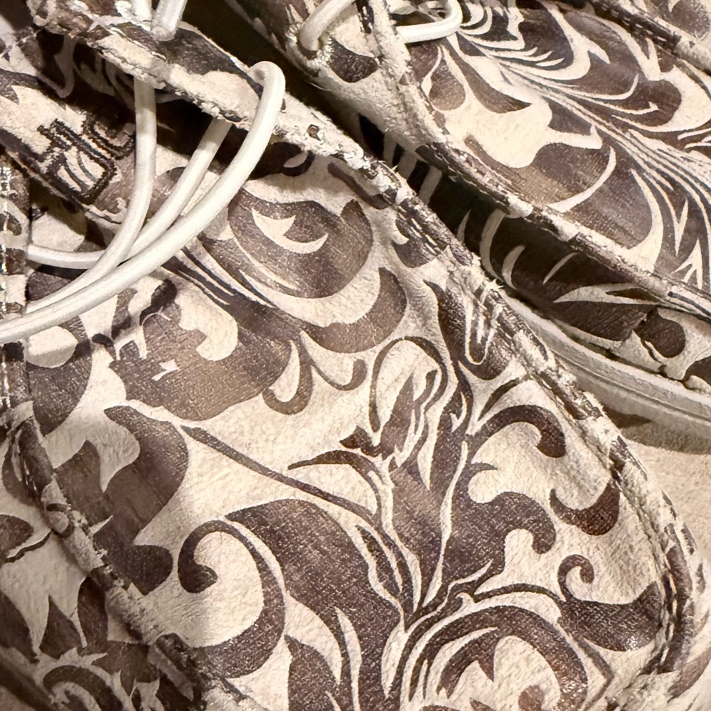 Hey Dude Cream and Brown Floral Print Flats - Picture 6 of 10